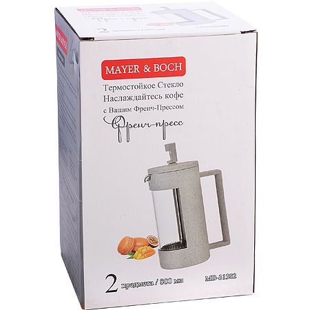 Заварник Френч-Пресс,800 мл пластиковый корпус Mayer&Boch