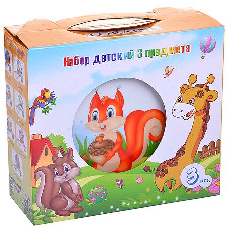 Набор детский 3 предмета 'Белочка' 30550 LORAINE