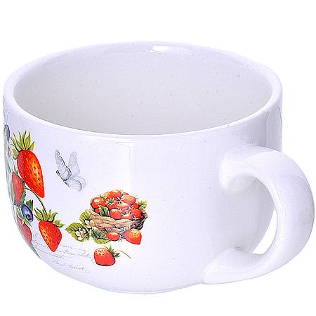 Кружка-супница 550 мл Земляника доломит 30315 LORAINE