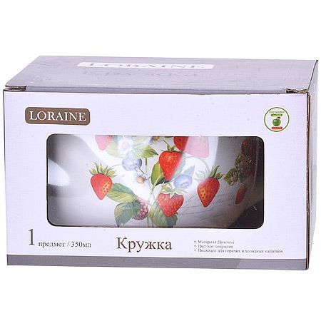 Кружка-супница 550 мл Земляника доломит 30315 LORAINE