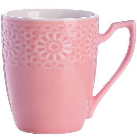 Набор кружек 7 предметов 220 мл на подставке розовый LORAINE