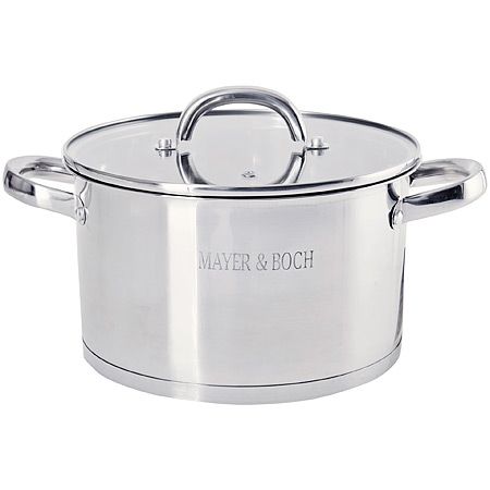 Кастрюля с крышкой 20 см 3,8 л стальная Mayer&Boch