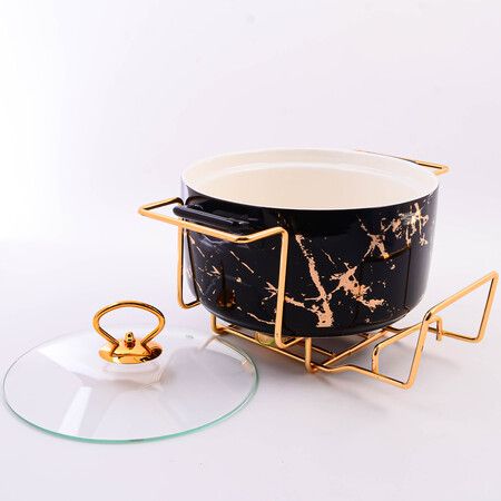 Мармит круглый 1.4 л, фарфор/металл BEKKER 7439-1