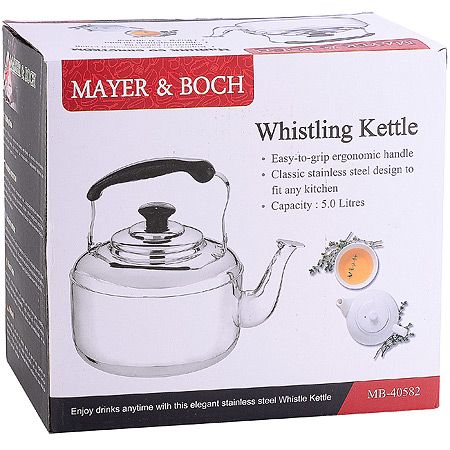 Чайник со свистком 5 л из нержавеющий стали Mayer&Boch