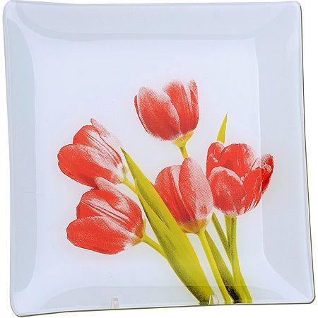 Набор тарелок 'Аркофам' Красные тюльпаны 7 шт