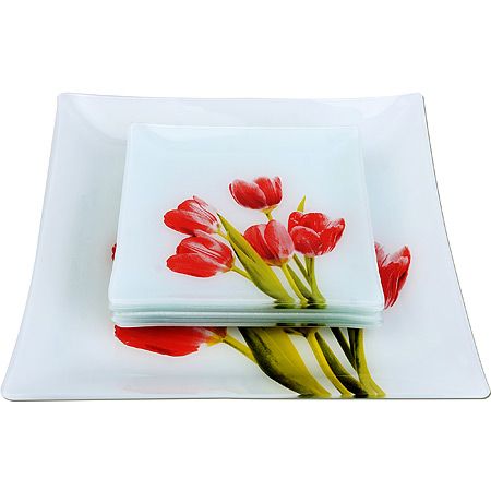 Набор тарелок 'Аркофам' Красные тюльпаны 7 шт