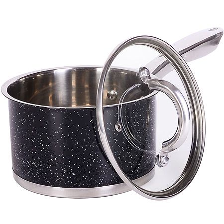 Ковш с крышкой 16 см 2л черный Mayer&Boch