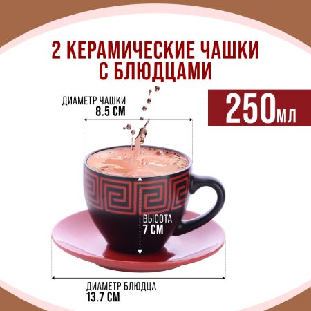 Чайный набор 4 предмета Loraine КРАСНЫЙ LORAINE