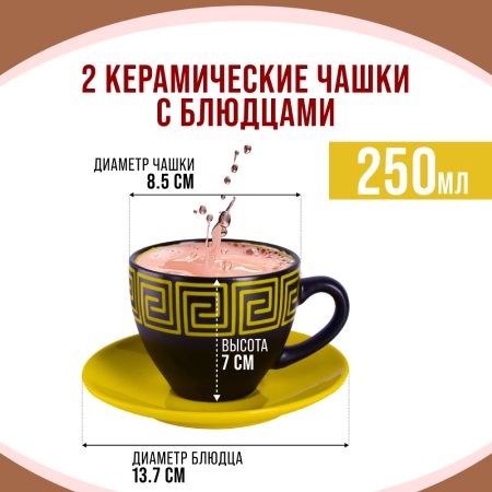 Чайный набор 4 предмета Loraine ЖЁЛТЫЙ LORAINE