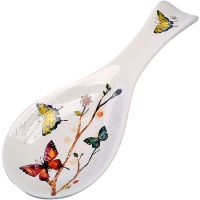 Подставка для ложки 25 см Бабочки в саду доломит LORAINE 60118