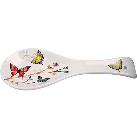 Подставка для ложки 25 см Бабочки в саду доломит LORAINE 60118

