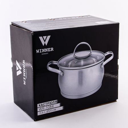 Кастрюля 3.6 л MAYERBOCH, нержавеющая сталь/стекло 1084-1