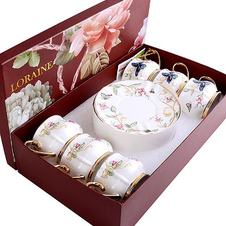 Чайный набор 12 предметов 200 мл, фарфор ПРЕМИУМ LORAINE 31136
