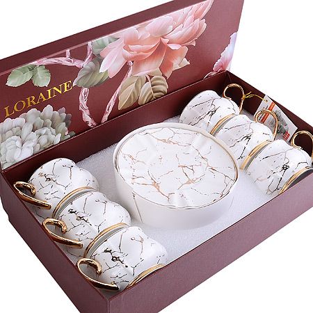 Чайный набор 12 предметов 200 мл, фарфор ПРЕМИУМ LORAINE 31138
