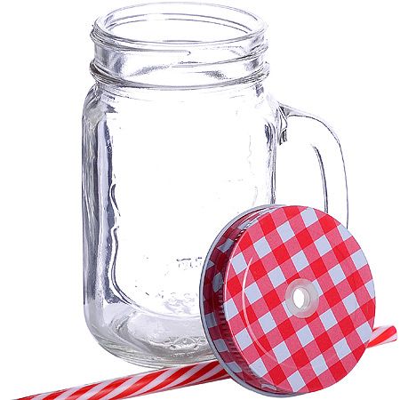 Кружка CALVE с крышкой и трубочкой 400 мл красный CALVE