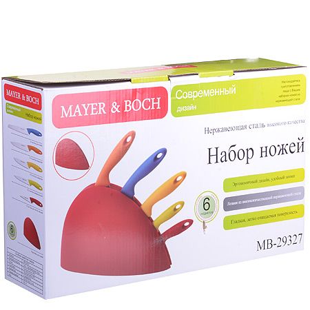 Набор ножей 5 предметов + подставка Mayer&Boch