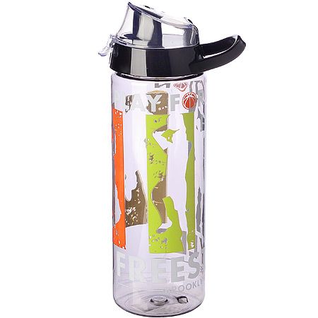 Бутылка для воды спортивная 750 мл,серый/черный