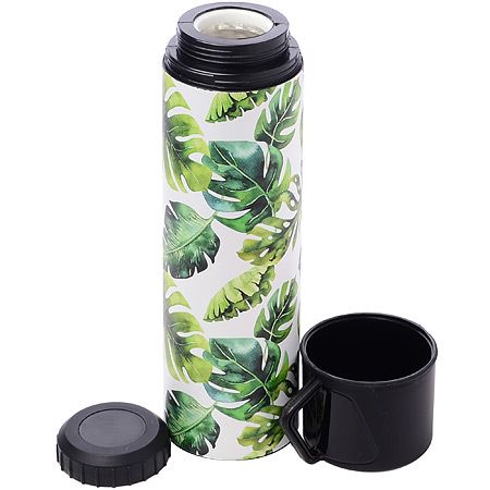 Термос 410 мл платик Листья