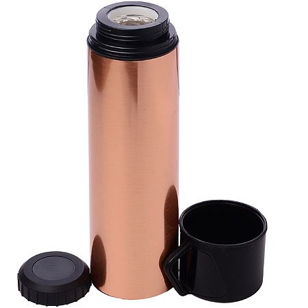 Термос 410 мл платик бронза