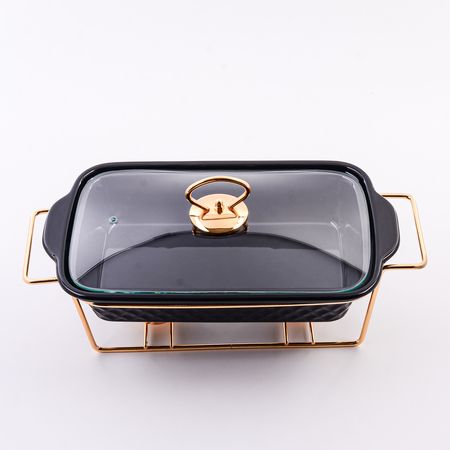 Мармит прямоугольный 1.1 л, с подставкой с крышкой, фарфор MAYERBOCH 7450-1