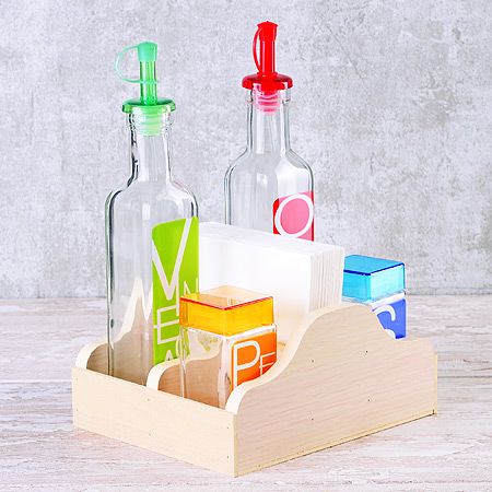 Салфетница малая бежевая из МДФ