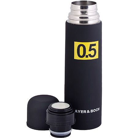 Термос 0,5л нержавеющая сталь, черный Mayer&Boch