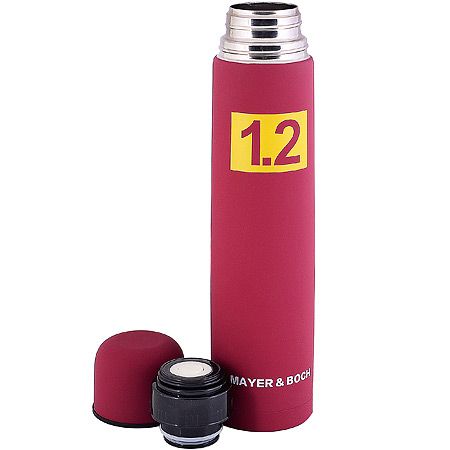 Термос 1,2л нержавеющая сталь, бордовый Mayer&Boch