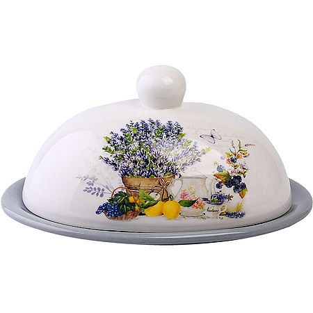 Масленка с крышкой Утренняя свежесть, 2 предметаедмета, доломит LORAINE 60192