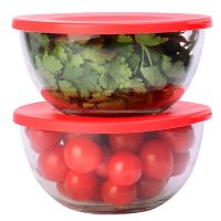 Набор 2 контейнеров 1л стекло с крышкой LORAINE