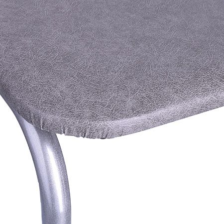 Стул 'АСОС' кожа/квадрат серый 5544-1