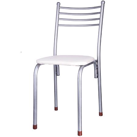 Стул 'АСОС' кожа/квадрат белый 5544-5