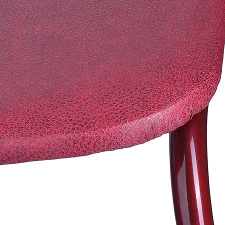 Стул 'АСОС' кожа/квадрат бордовый 5544