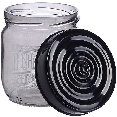 Банка для сыпучих 425 мл, 3 предмета, серая