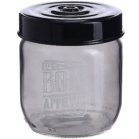 Банка для сыпучих 425 мл, 3 предмета, серая