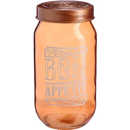 Банка для сыпучих 1 л, 3 предмета бронза