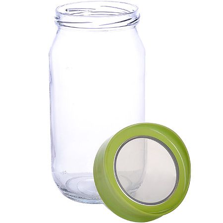 Банка для сыпучих 1 л, 3 предмета, цветная