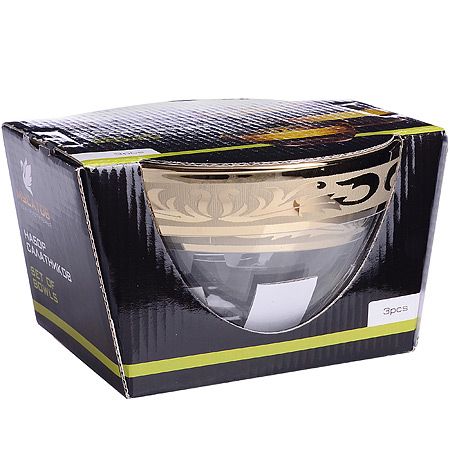 Набор стеклянных салатников 250/700/1700 мл