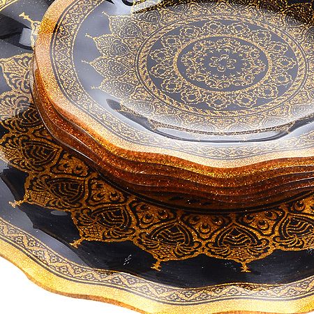 Набор тарелок 7 шт круглая с волнистым краем