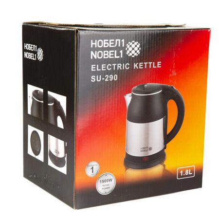 Чайник электрический 1.8л 1500 Вт в металлическом корпусе NOVEL290-NB