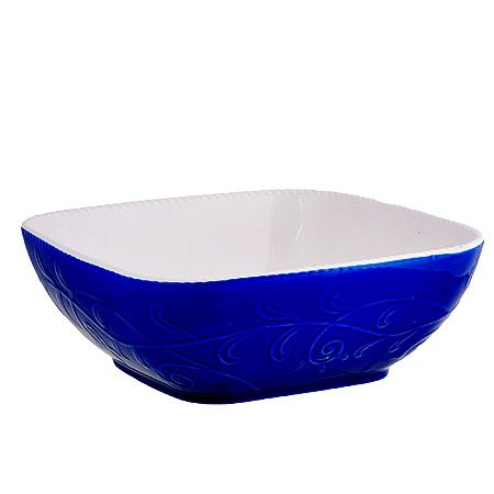 Набор салатниц Loraine 3 шт квадратные материал керамика цвет синий 