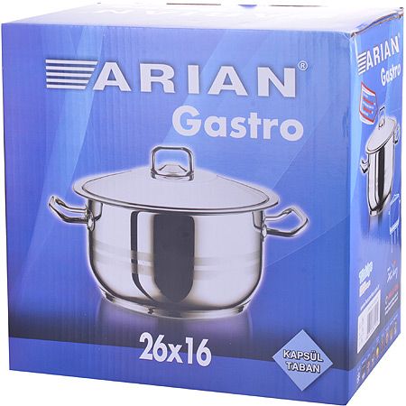 Кастрюля 7.5 л с металлической крышкой Arian Gasrto 26х16см MAYERBOCH 80366