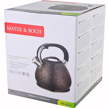 Чайник металлический 3,4 л со свистком Mayer&Boch