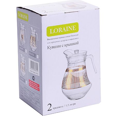 Кувшин с пластиковой крышкой 1.5 л LORAINE