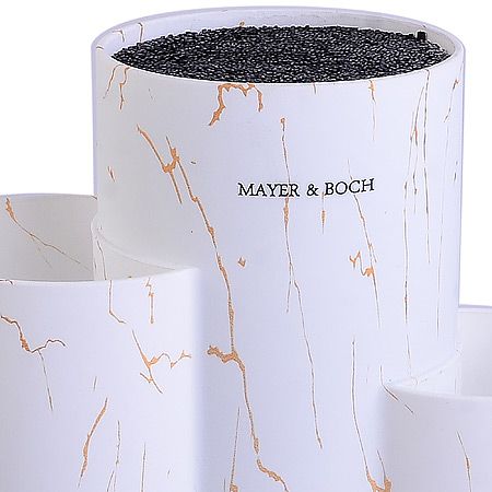 Подставка для ножей белый/золотистый 22 см Mayer&Boch