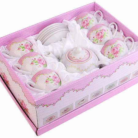 Чайный сервиз 13 предметов с чайником 1л 