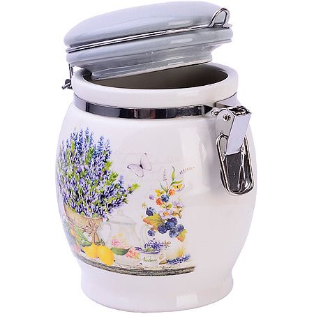 Банка для сыпучих 700 мл Утренняя свежесть, доломит/металл LORAINE 60189
