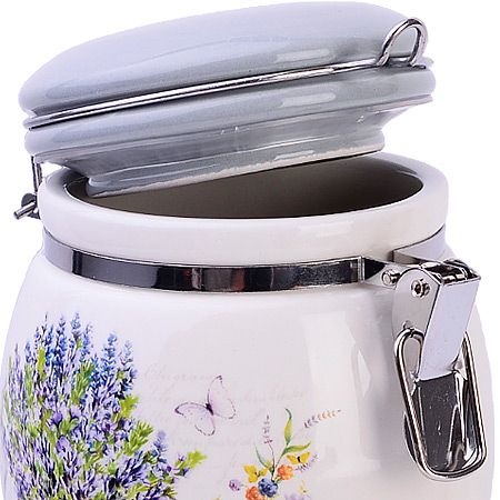 Банка для сыпучих 700 мл Утренняя свежесть, доломит/металл LORAINE 60189
