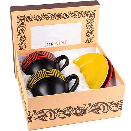 Чайная пара 4 предмета 220 мл керамика