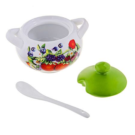 Сахарница 375 мл с крышкой, с ложкой Ягоды LORAINE