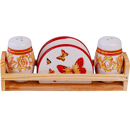 Набор для специй 4 предмета Романтика доломит 30780 LORAINE